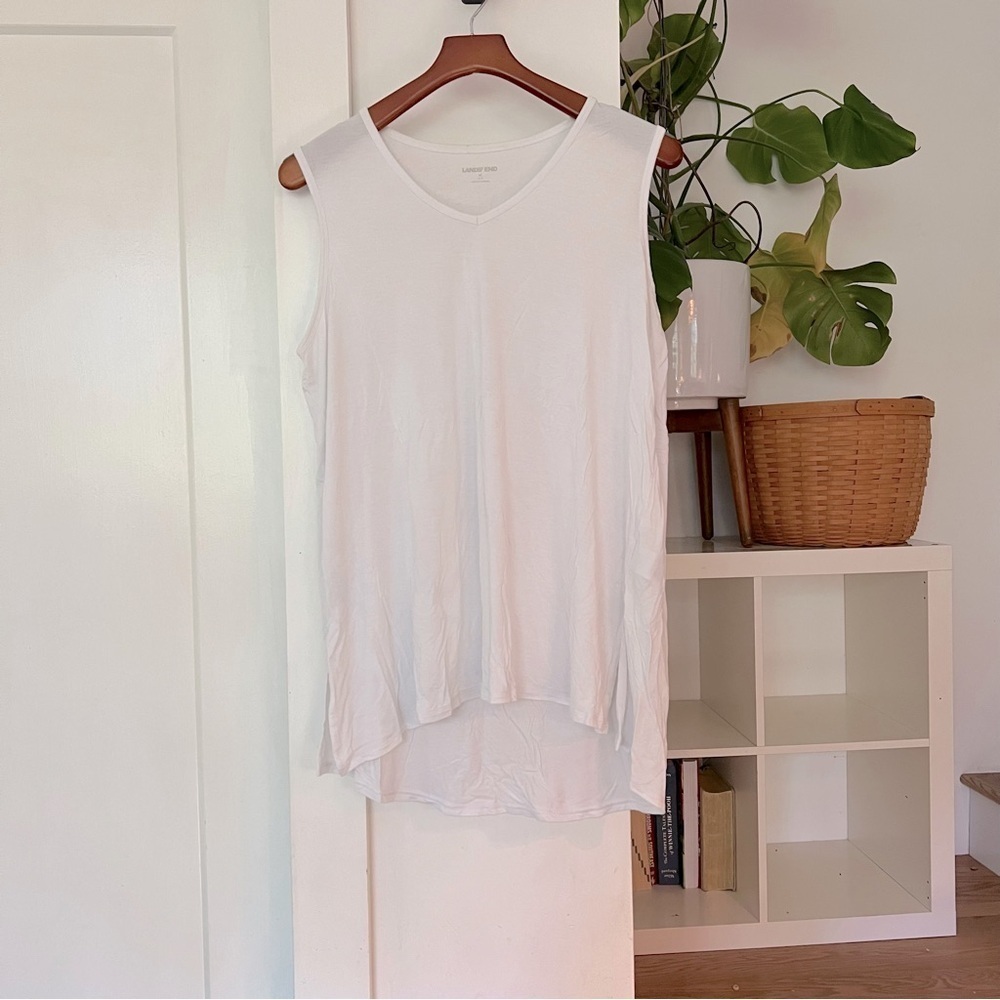 Lands End flattering cotton tank top